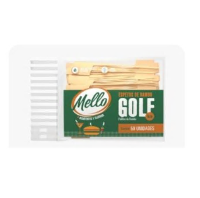 ESPETO GOLF BAMBU 9CM - PC C/50