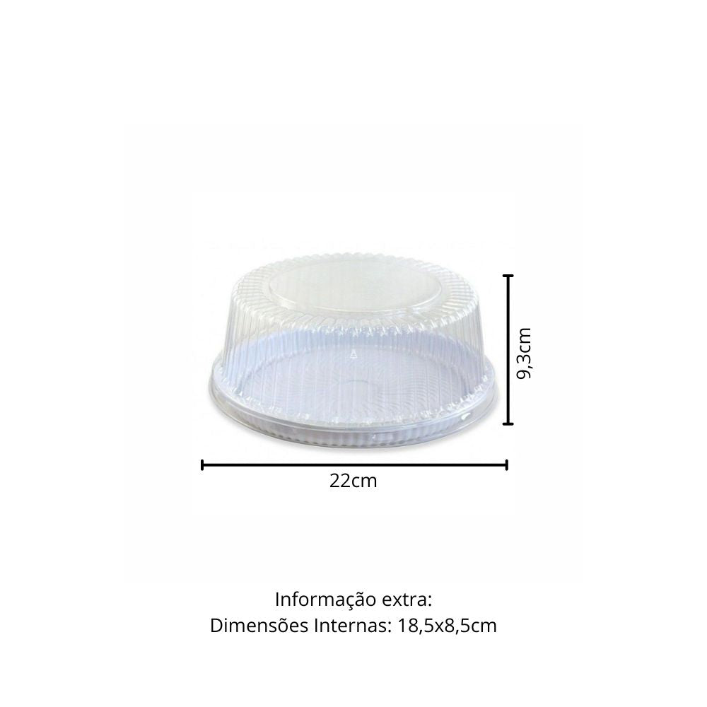 EMBALAGEM PET MINI TORTA BRANCA 32MM - CAIXA COM 100 UNID