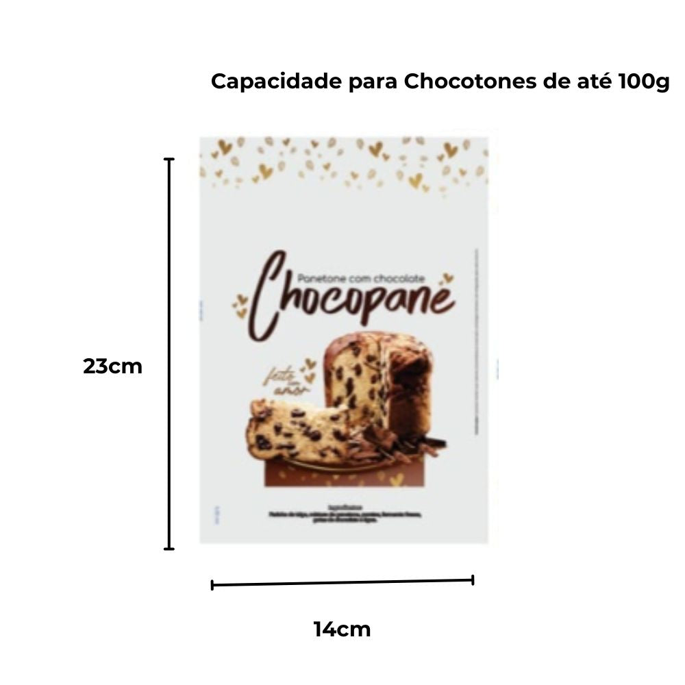 SACO PLAST POLIPROP IMPR CHOCOPANE 14X23 - PC C/100