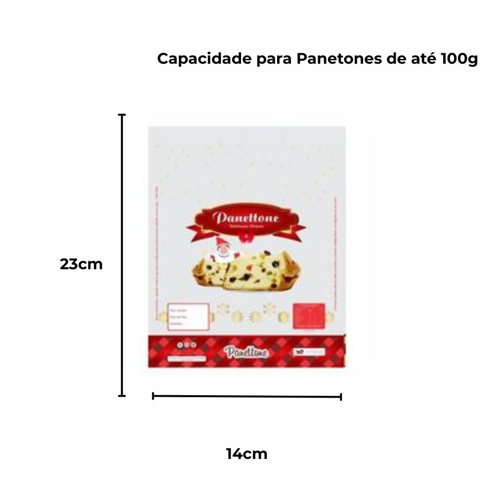 SACO PLAST POLIPROP IMPR PANETONE 14X23 - PC C/100