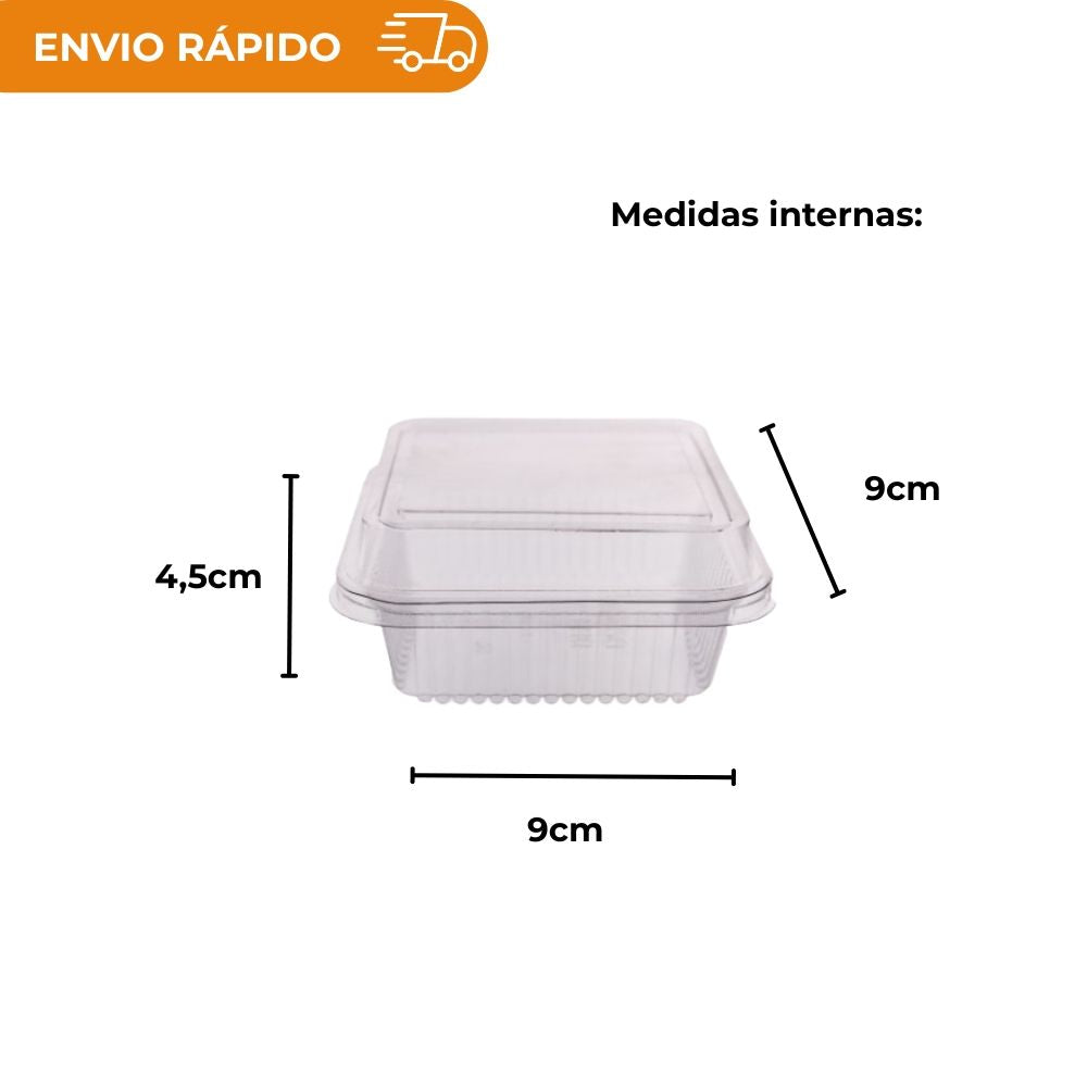 EMBALAGEM PET 1 DOCE QUADRADO - D 650 - CX C/300