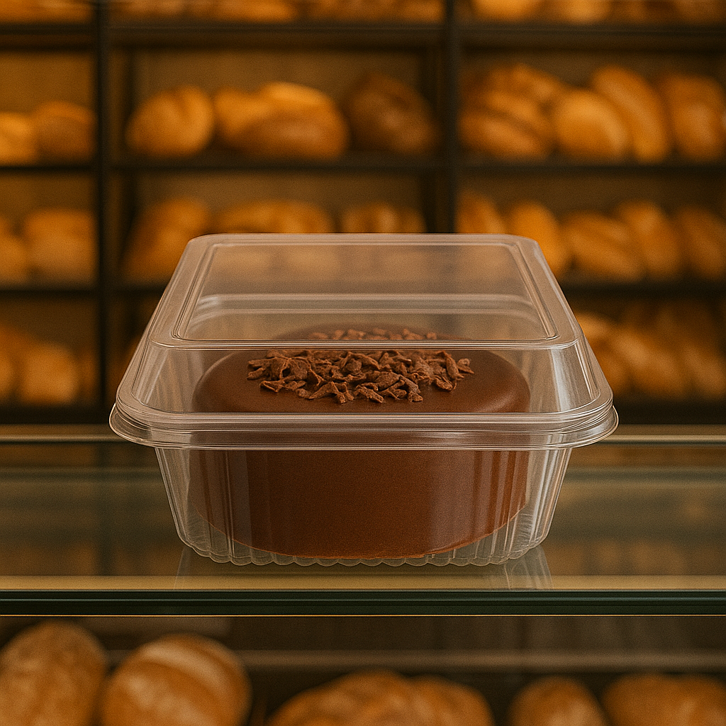 EMBALAGEM PET 1 DOCE QUADRADO - D 650 - CX C/300