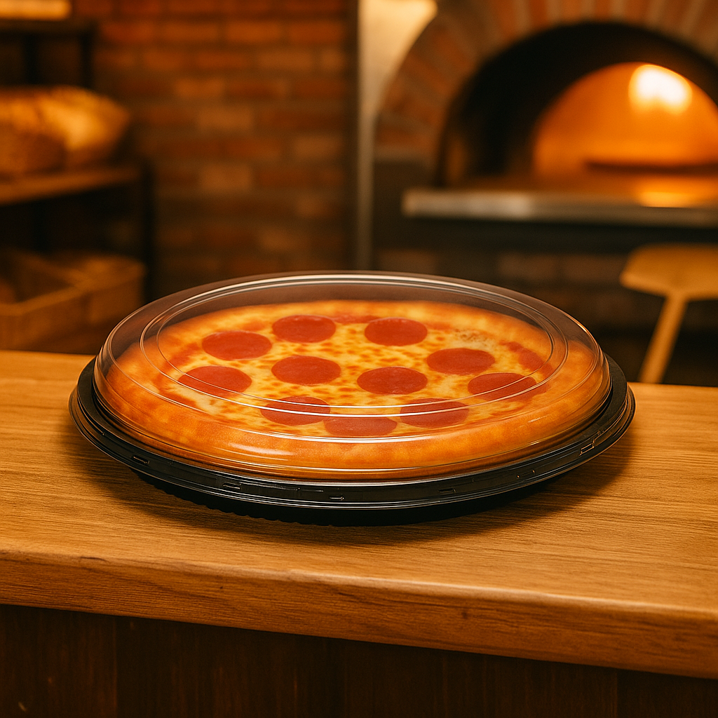 EMBALAGEM PET P/ PIZZA RASA PT - P 60 - CX C/50