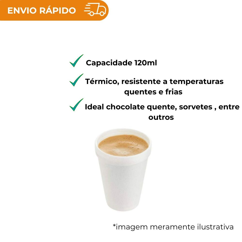 COPO ISOPOR 120 ML TERMICO - CCT-120 - CX C/40X25