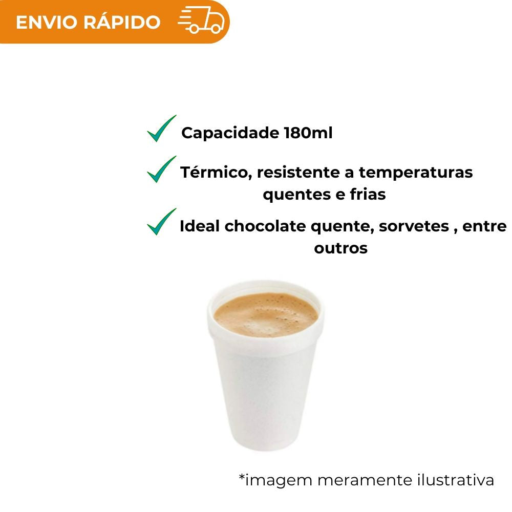 COPO ISOPOR 180 ML TERMICO - CCT-180 - CX C/40X25