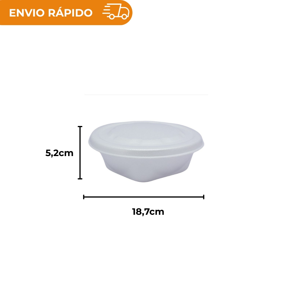 MARMITEX DE ISOPOR C/ TP 750ML - PT-102Q - CX C/2X50