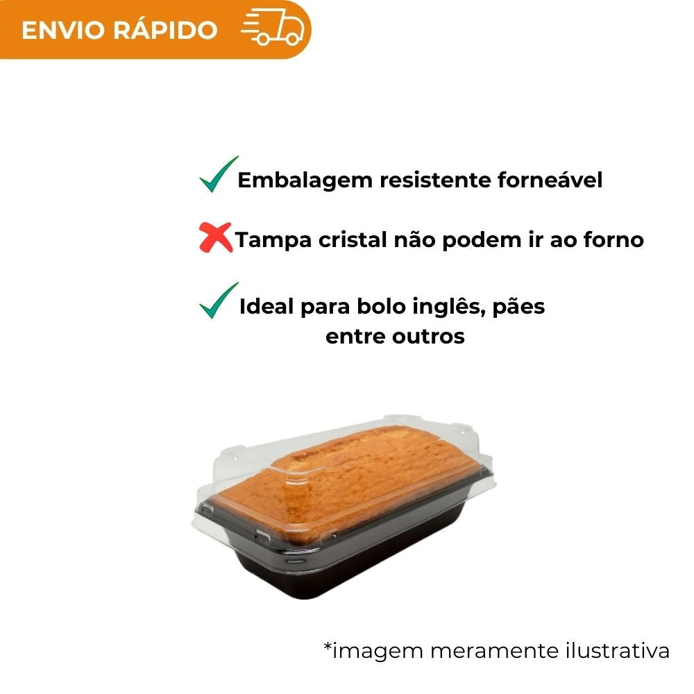 FORMA CPET P/BOLO INGLES TAMPA PET G 220 - CX C/100