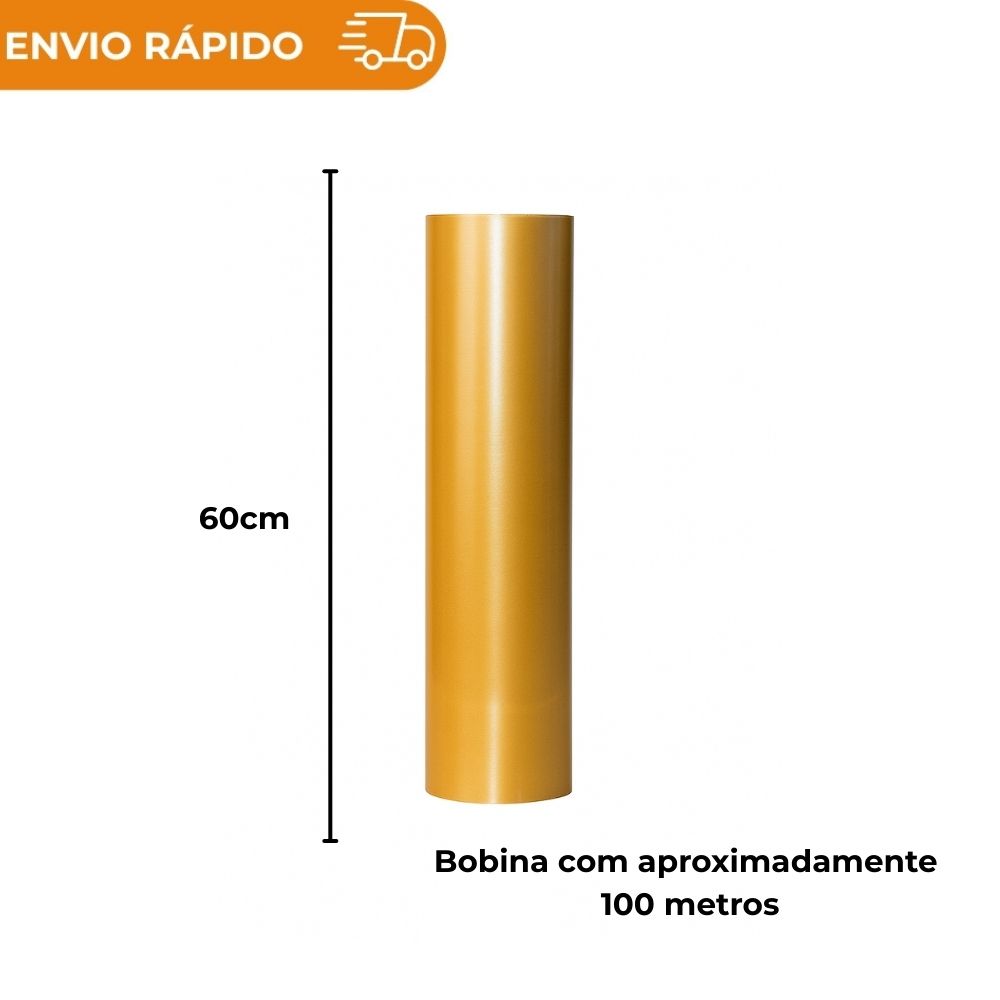 BOBINA DE PAPEL PRESENTE DOURADO - 60CM - UN