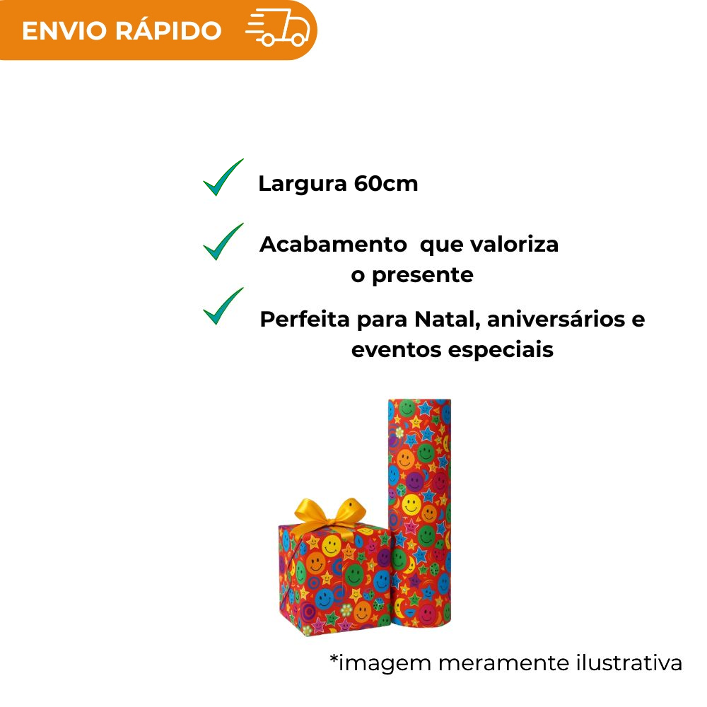 BOBINA DE PAPEL PRESENTE INFANTIL - 60CM