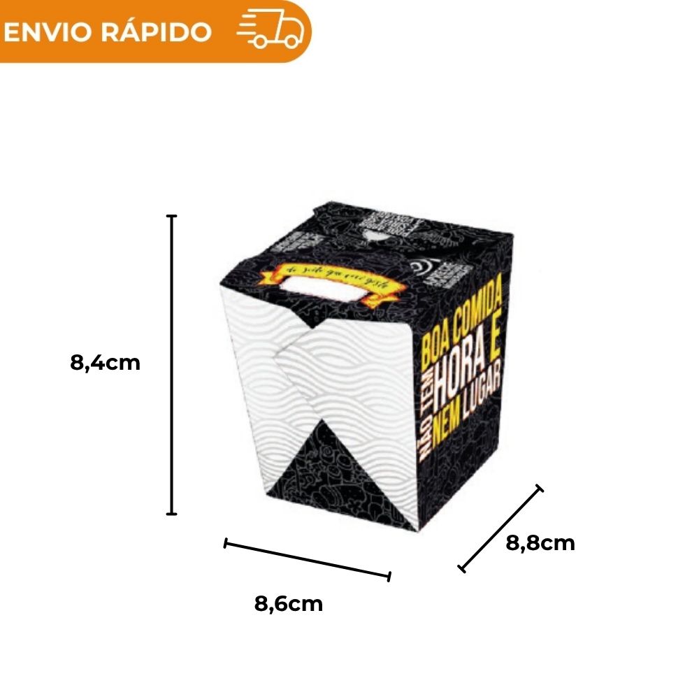 Embalagem Box Refeição Preta 500mls - Pacote com 50 Unidades