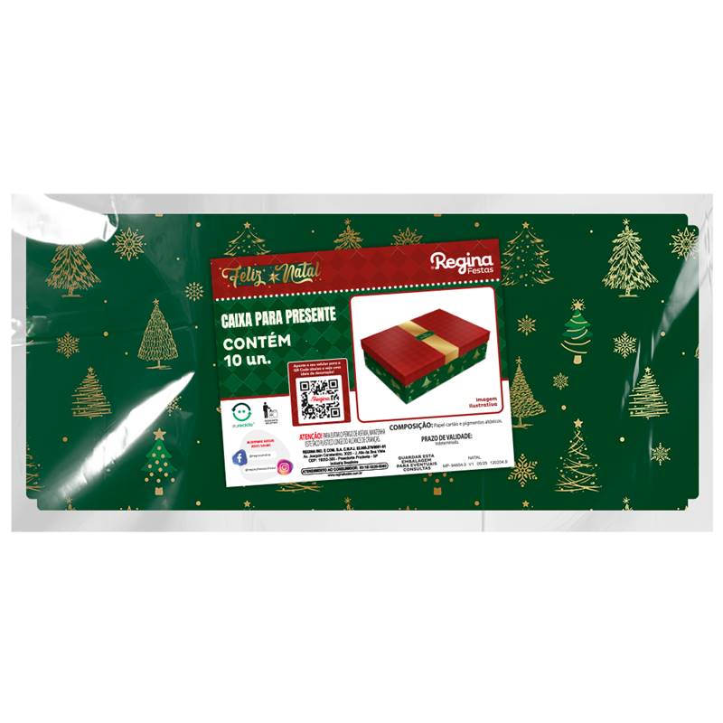CAIXA PRESENTE C/TAMPA 20X15X7 NATAL