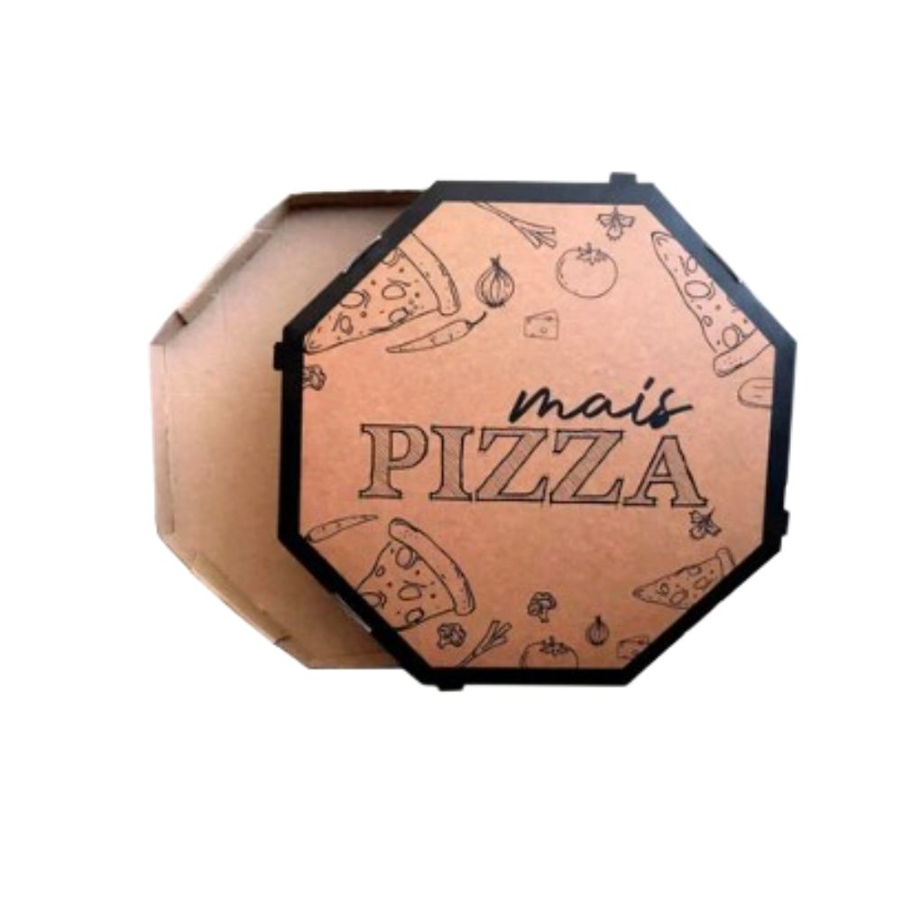 EMBALAGEM PARA PIZZA 35CM KRAFT IMPRESSA MAIS PIZZA - PC C/10