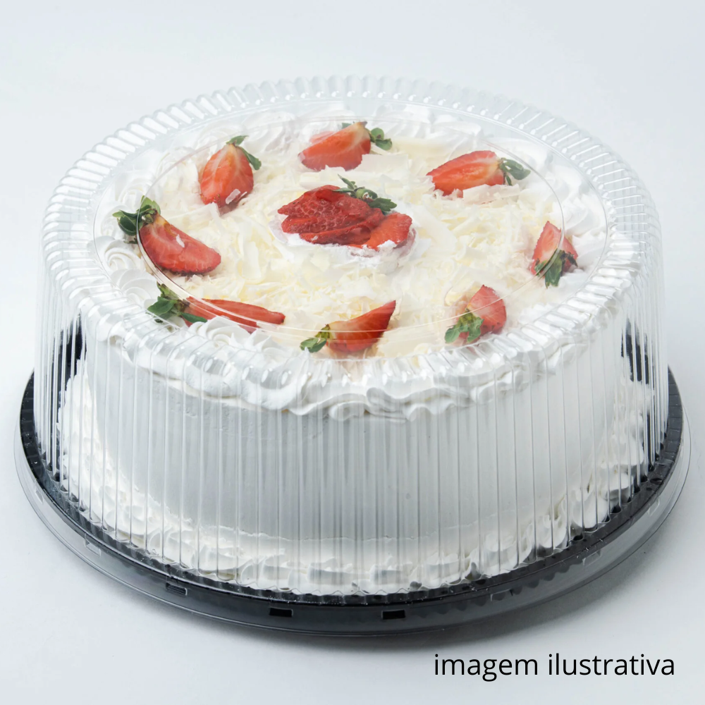 EMBALAGEM PET TORTA GRANDE RETA - D 60A - CX C/50