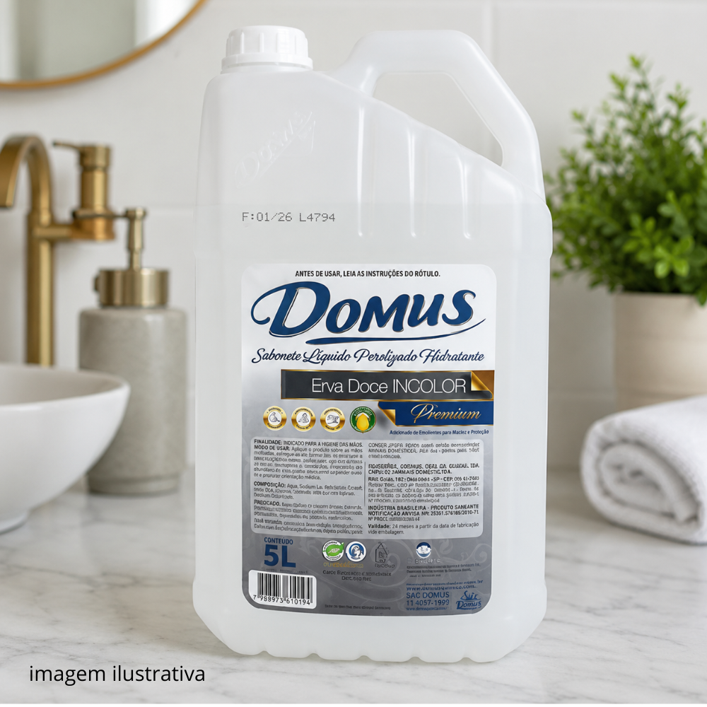 SABONETE LIQ DOMUS ERVA DOCE INCOLOR 5L