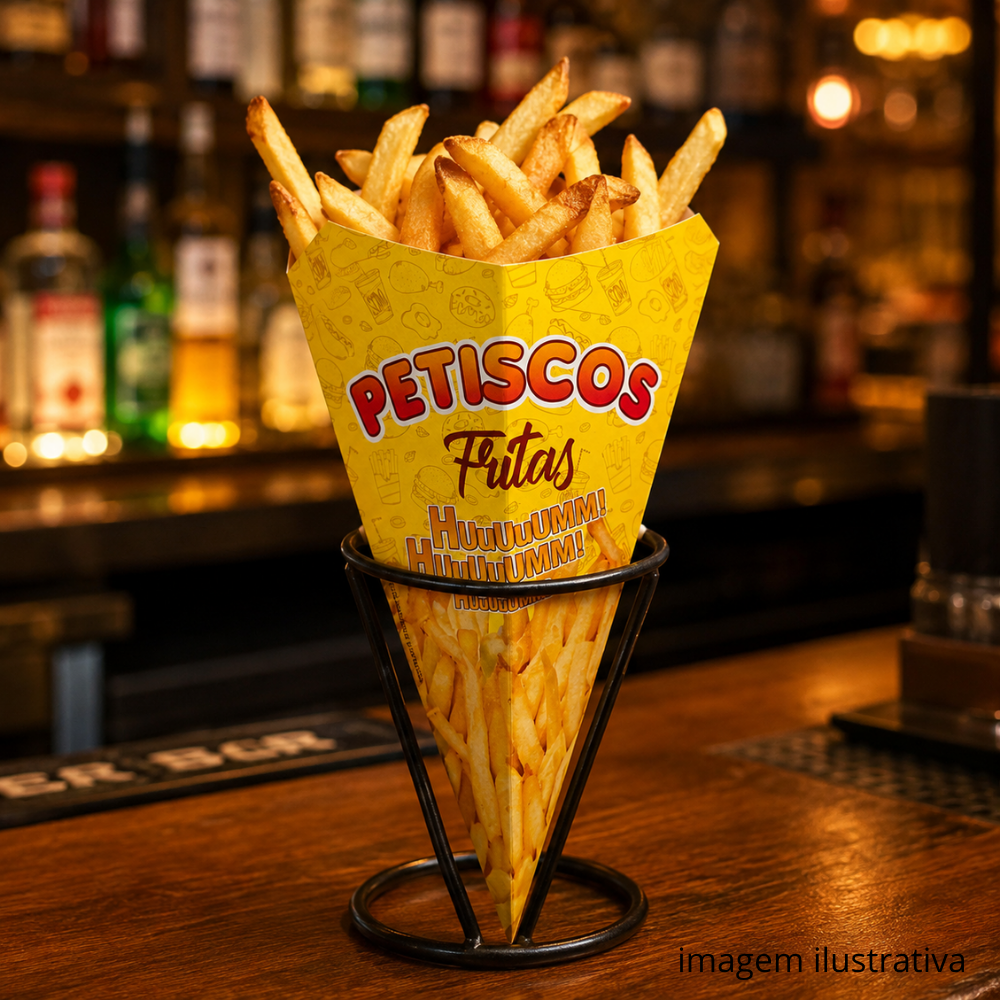 EMBALAGEM CONE BATATA FRITA PEQUENO - PC C/50