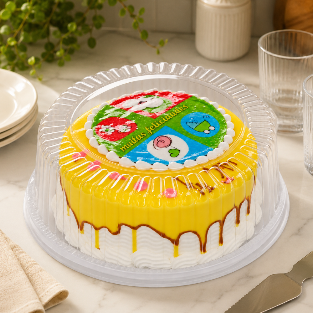 EMBALAGEM PET TORTA MEDIA BR - G 56MM - CX C/50