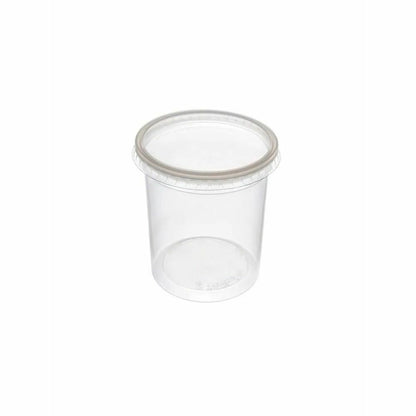 POTE 1000ML C/TAMPA CRISTAL PP - G 312SF - CX C/12X20