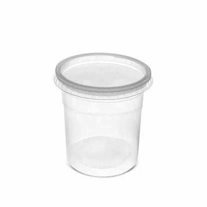 POTE REDONDO G-310SF – 500ML – 105MM × 115MM – CAIXA COM 300 UNIDADES – TAMPA CRISTAL