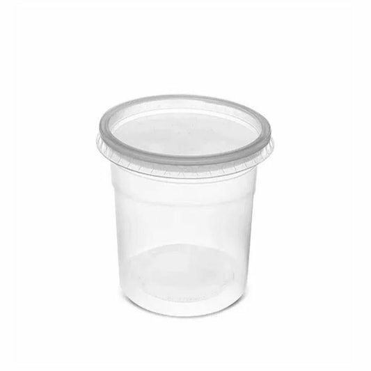 POTE REDONDO G-310SF – 500ML – 105MM × 115MM – CAIXA COM 300 UNIDADES – TAMPA CRISTAL