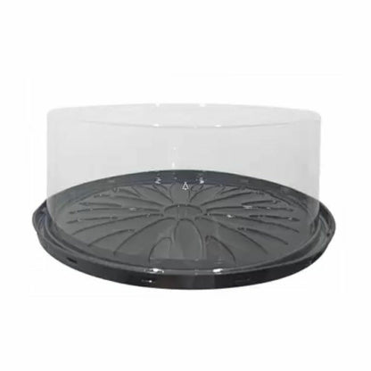 EMBALAGEM PET TORTA MÉDIA G-56CT – 295MM × 108MM – 1,7KG – BASE PRETA – CAIXA COM 50 UNIDADES