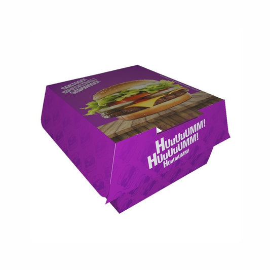 EMBALAGEM P/ HAMBURGUER H1 ROXA - CX C/50