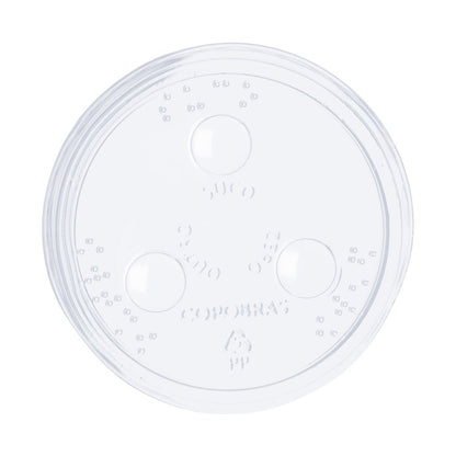 TAMPA PLASTICA 300 ML TRANSP PP S/FURO - CX C/40X50