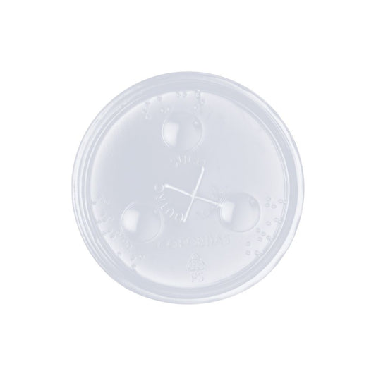TAMPA PLASTICA 300 ML TRANSP PP C/FURO  - CX C/40X50