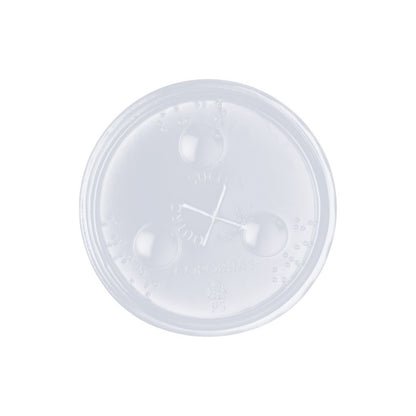 TAMPA PLASTICA 300 ML TRANSP PP C/FURO  - CX C/40X50