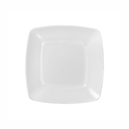 PRATO QUADRADO BRANCO 15CM - PQB-015 - CX C/14X10