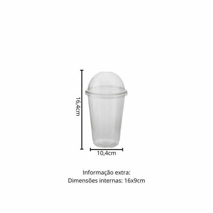 COPO 500ML PET C/TAMPA BOLHA - G 850SF - CX C/18X10