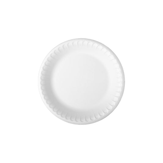 PRATO DE ISOPOR REDONDO 15CM – EPS BRANCO – EMBALAGEM COM 400 UNIDADES
