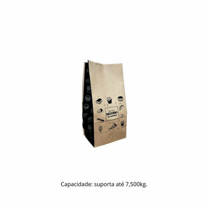 SACO PAPEL 7/5 KG KRAFT S.O.S. LANCHE - PC C/100
