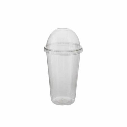COPO DESCARTÁVEL PET CRISTAL 650ML MODELO G-865SF COM TAMPA BOLHA SEM FURO, CAIXA COM 14X10 UNIDADES.
