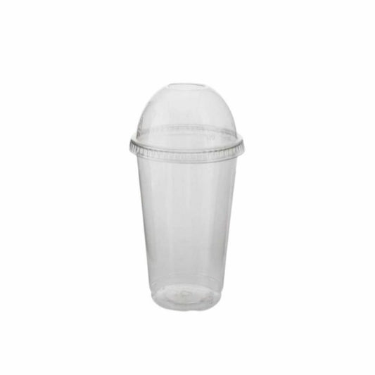 COPO DESCARTÁVEL PET CRISTAL 650ML MODELO G-865SF COM TAMPA BOLHA SEM FURO, CAIXA COM 14X10 UNIDADES.