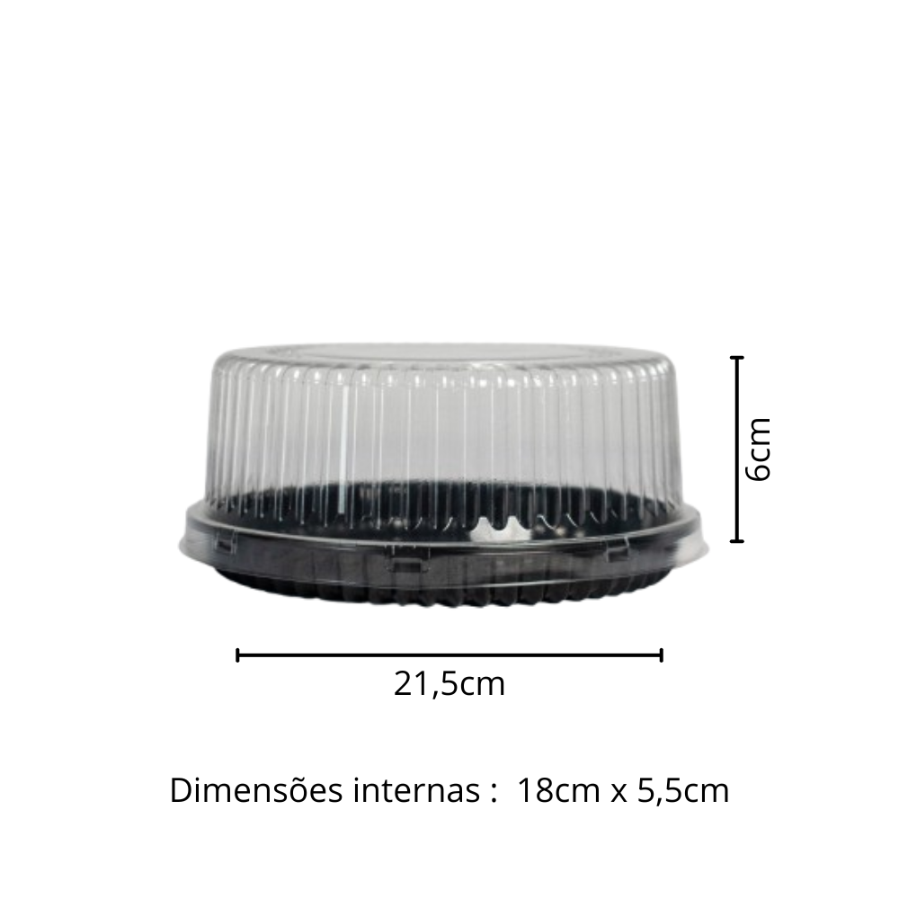 EMBALAGEM PET TORTA MINI PT - D 32B - CX C/100