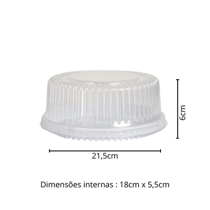 EMBALAGEM PET TORTA MINI BR - D 32B - CX C/100