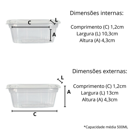POTE 500ML PET RET. ARTICULADO - DA 90 - CX C/200