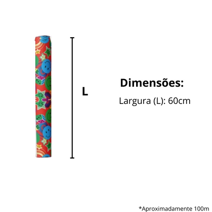 BOBINA DE PAPEL PRESENTE INFANTIL - 60CM