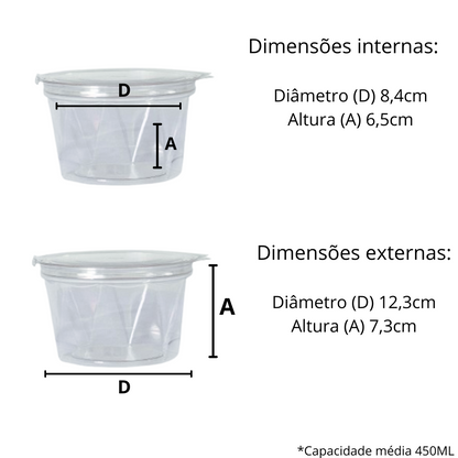 POTE 450ML PET RED. ARTICULADO - D 771P - CX C/200