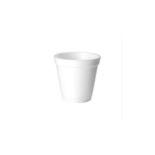 COPO DE ISOPOR TÉRMICO BRANCO 120ML MODELO CCT-120, CAIXA COM 40 PACOTES DE 25 UNIDADES.