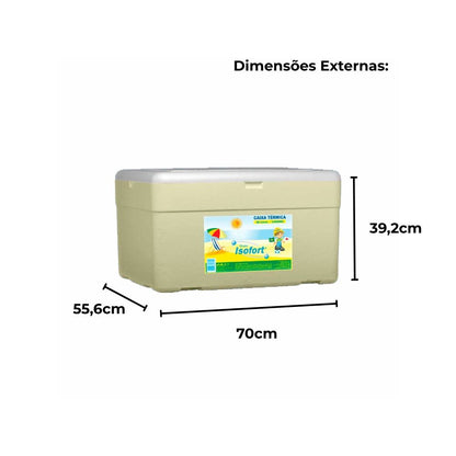 Caixa de Isopor Térmica 80L - Unidade