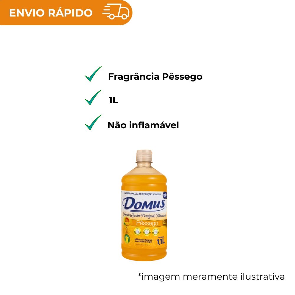 SABONETE LIQ PEROL. DOMUS PESSEGO 1L - UN