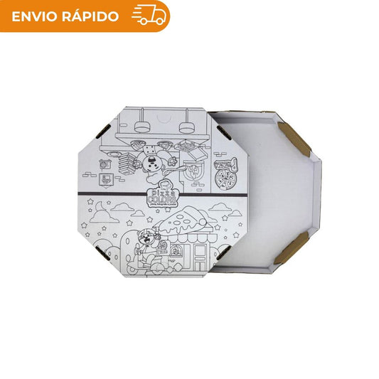 Embalagem para Pizza 35cm Caixa para Colorir Tipo Bobie Gods - Pacote com 25 unidades