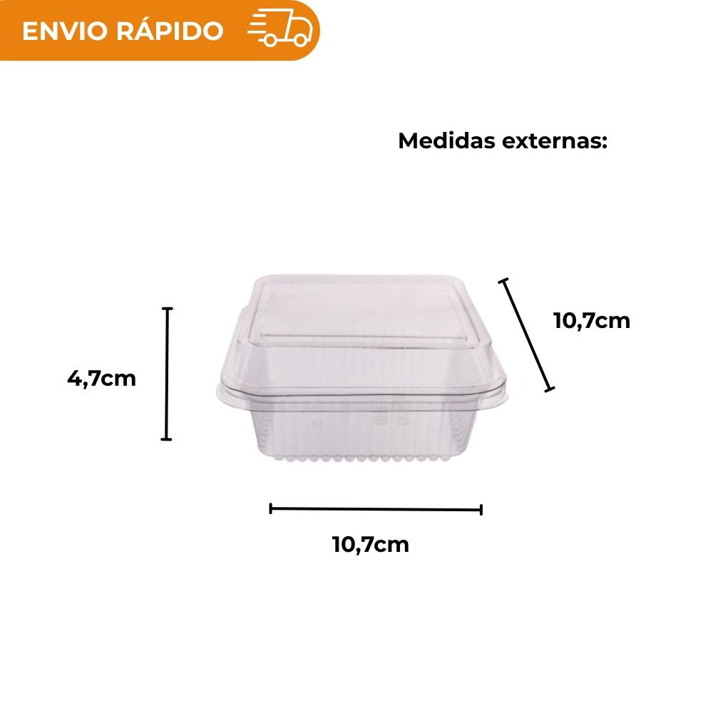 EMBALAGEM PET 1 DOCE QUADRADO - D 650 - CX C/300