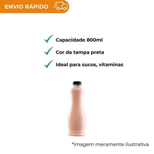 GARRAFA CRISTAL C/TAMPA 800ML - G 3580 - CX C/35