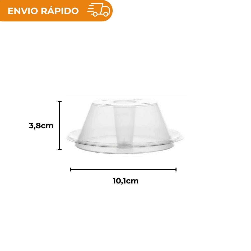 FORMA PUDIM C/TAMPA  150ML - G367 - CX C/120