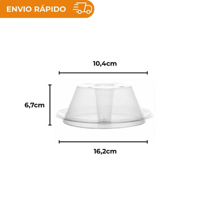 FORMA PUDIM C/TAMPA  750ML - PW70 TWH - CX C/10X04