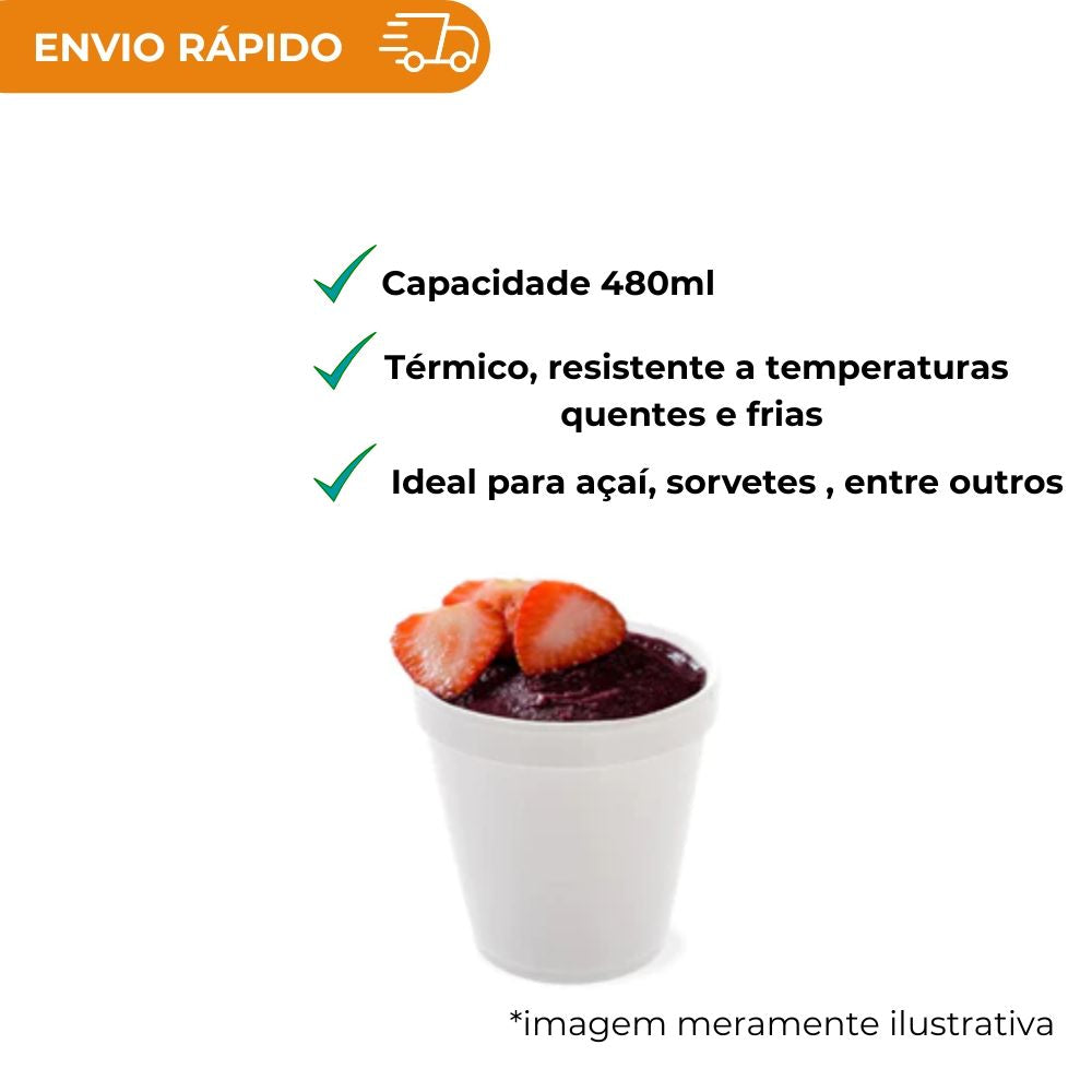 COPO ISOPOR 480 ML TERMICO - CCT-480 - CX C/20X25