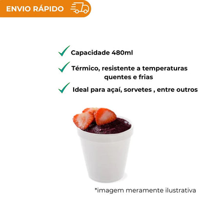 COPO ISOPOR 480 ML TERMICO - CCT-480 - CX C/20X25
