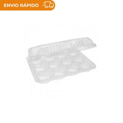 EMBALAGEM PET 12 DOCES RETANGULAR GA 19 - CX C/100